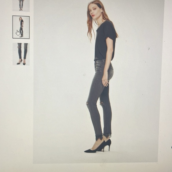 Mother denim- high waisted looker dagger ankle gray- a lacey saloon size 31 - Picture 2 of 12